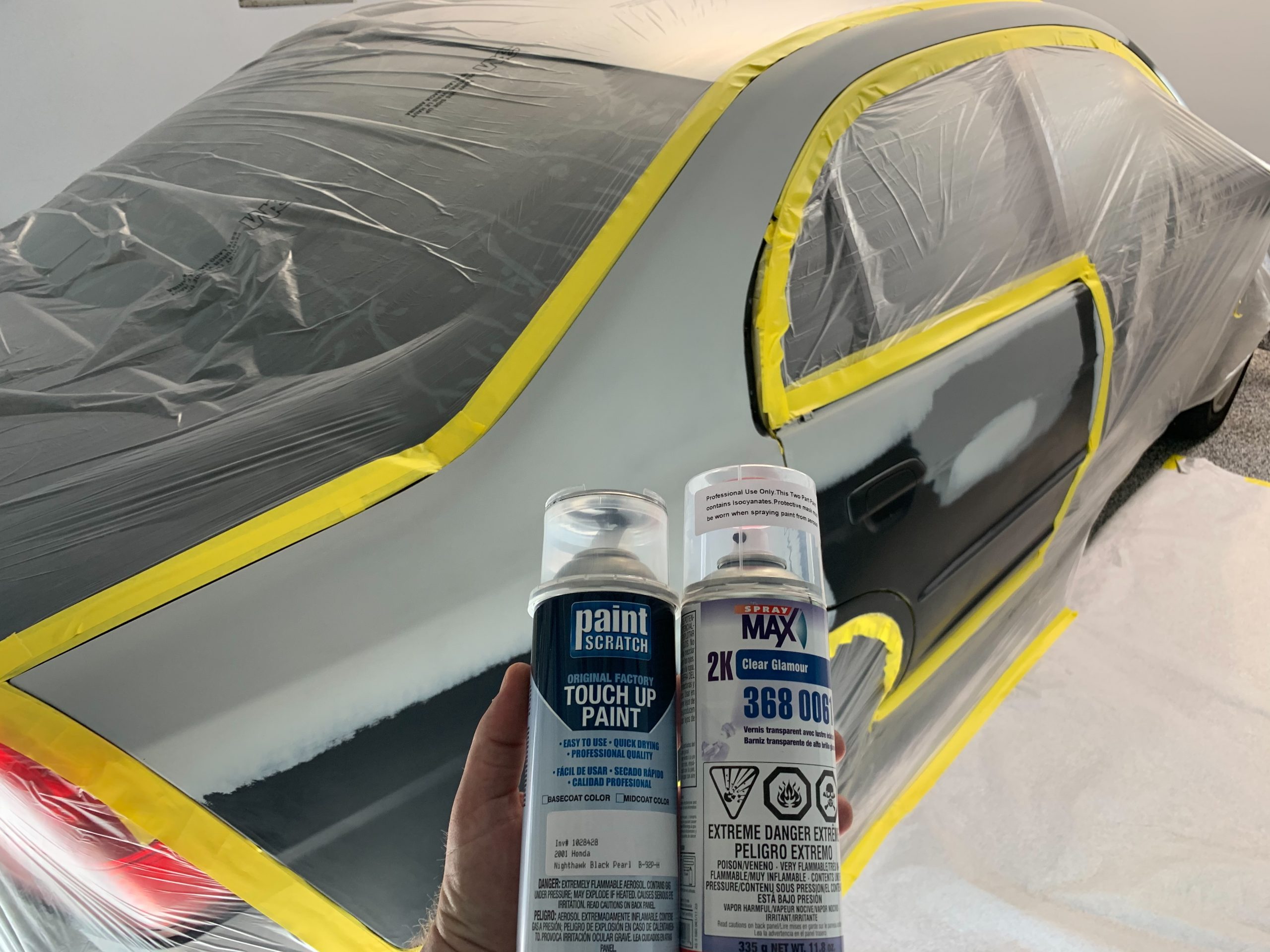 ペイント ガロン缶 スバル エクシーガ サテンホワイトパール カラー番号37J 3000ml 上塗り下塗りセット 塗料 補修塗料 - 4